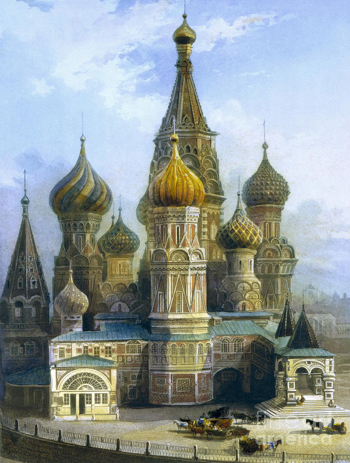 St. Basils Cathedral Drawing by Granger Fine Art America