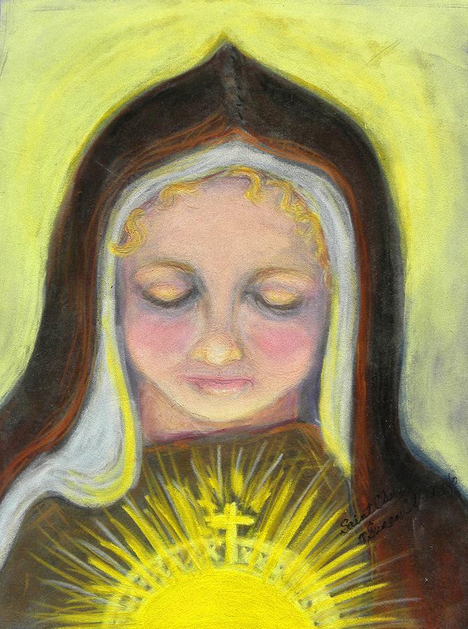 St. Clare of Assisi All Aglow Painting by Susan Lee Clark - Fine Art ...