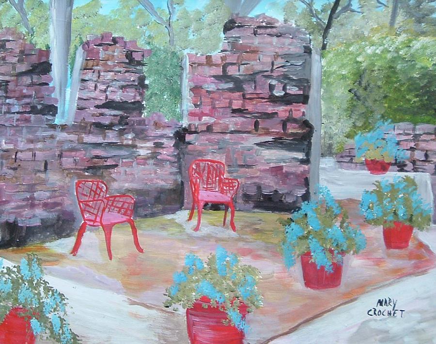 Plantation Painting - St. Francisville Plantation Ruins by Mary Crochet