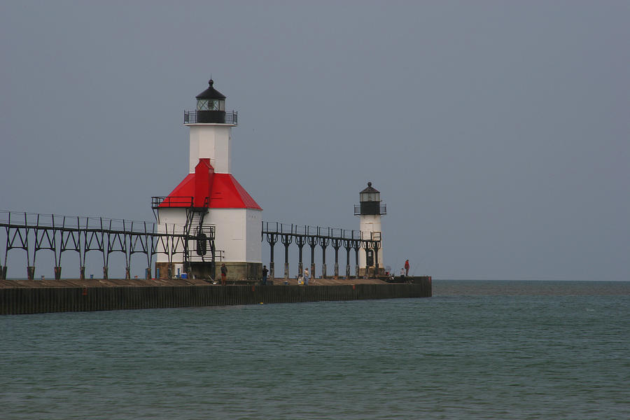 St Joseph Pier Mi Lighthouse 5 Photograph By John Brueske - Fine Art 