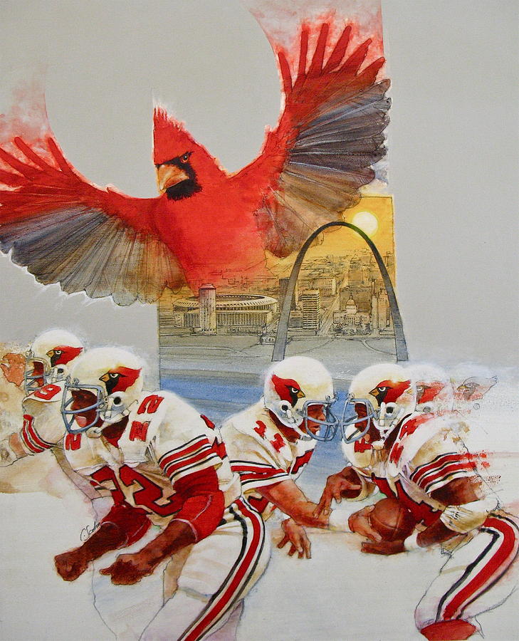 St Louis Cardinals1980 Game Day Cover and Media Guide Cover by Cliff Spohn