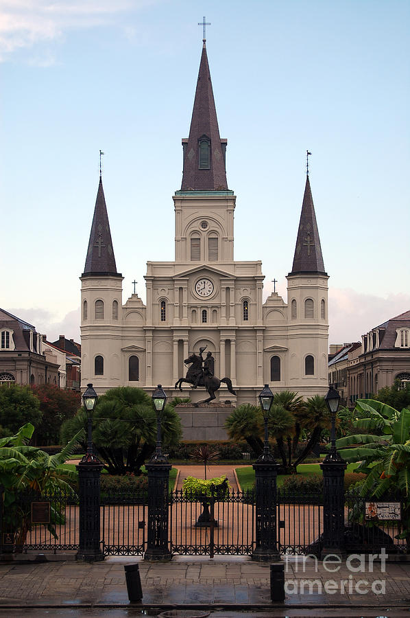 St Louis Cathedral on Jackson Square in the French Quarter New Orleans Photograph by Shawn OBrien