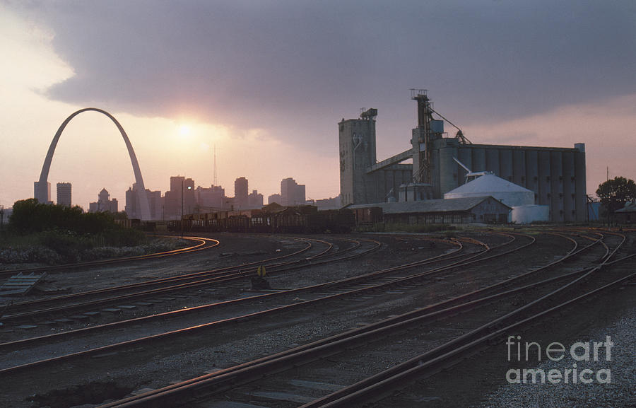 St. Louis: Freight Yard Photograph by Granger