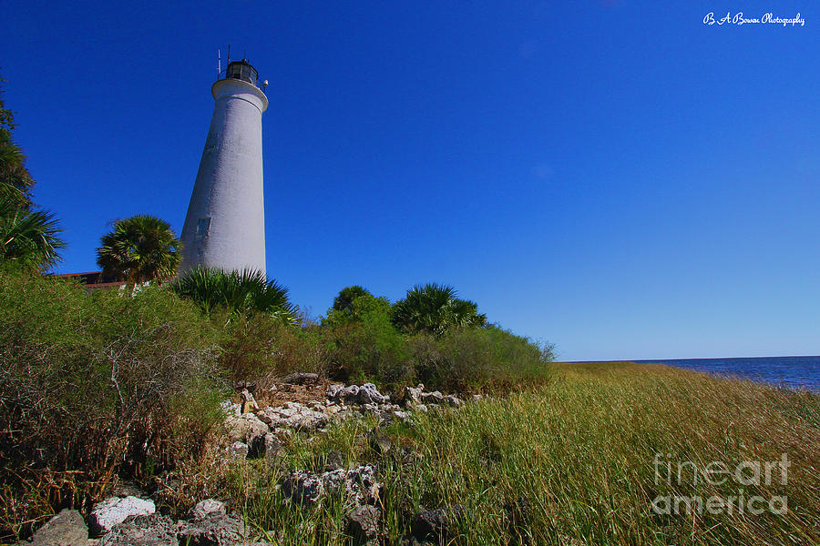 St Marks Lighthouse along the Gulf Coastst Photograph by Barbara Bowen