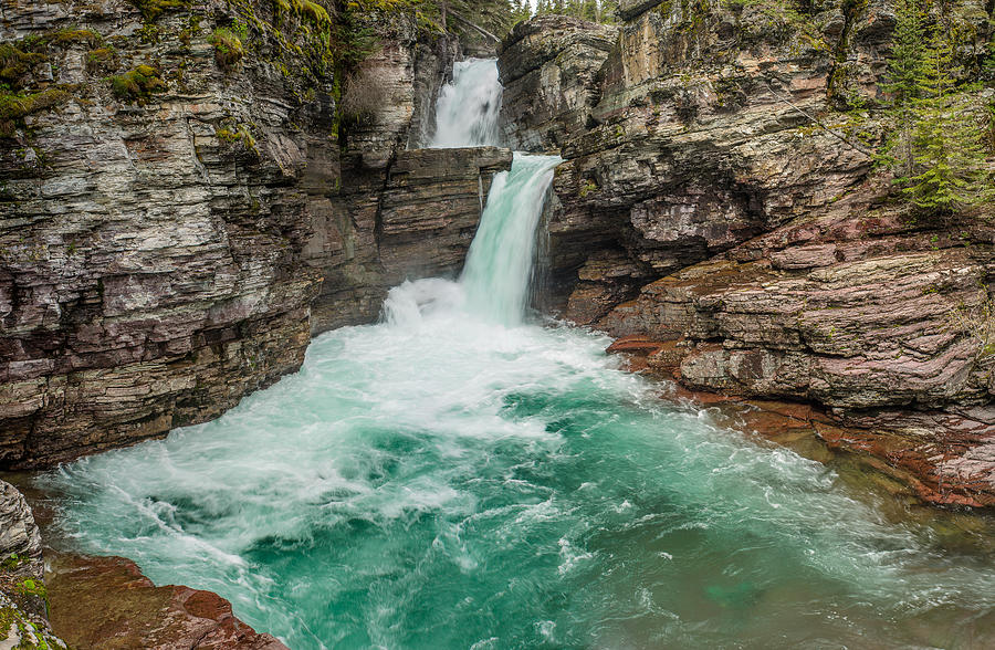 St. Mary Falls in Spring Photograph by Greg Nyquist