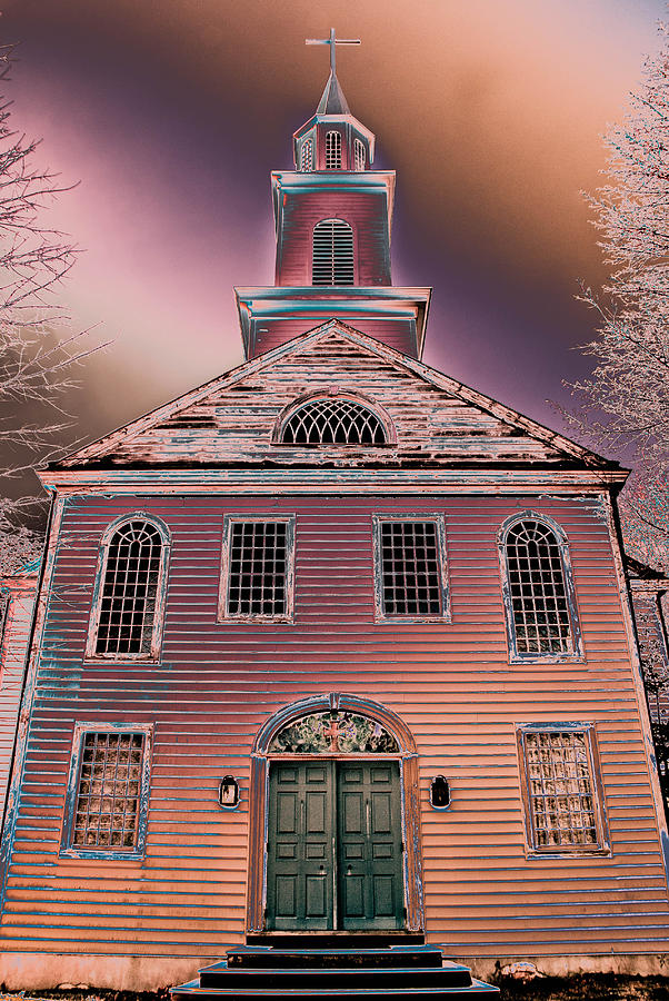 St. Marys Episcopal Church In Pastel Photograph