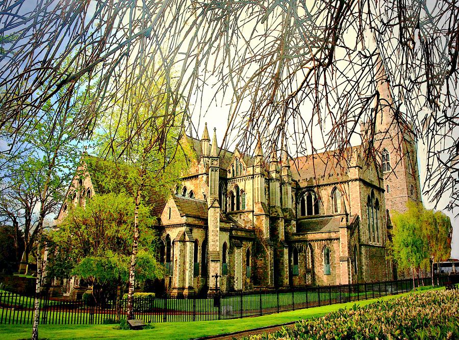 Cathedral Digital Art - St. Patricks Cathedral Dublin Ireland by Carrie OBrien Sibley
