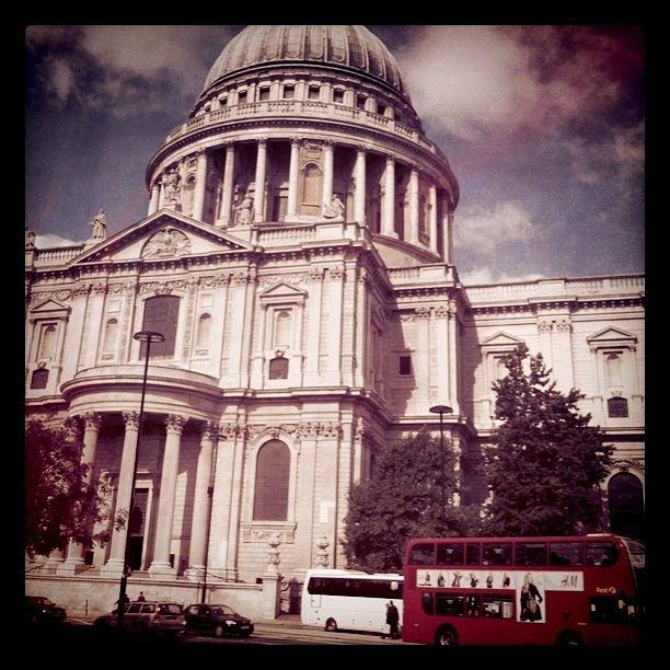 St Pauls With A Bus Photograph by Ali Hilton