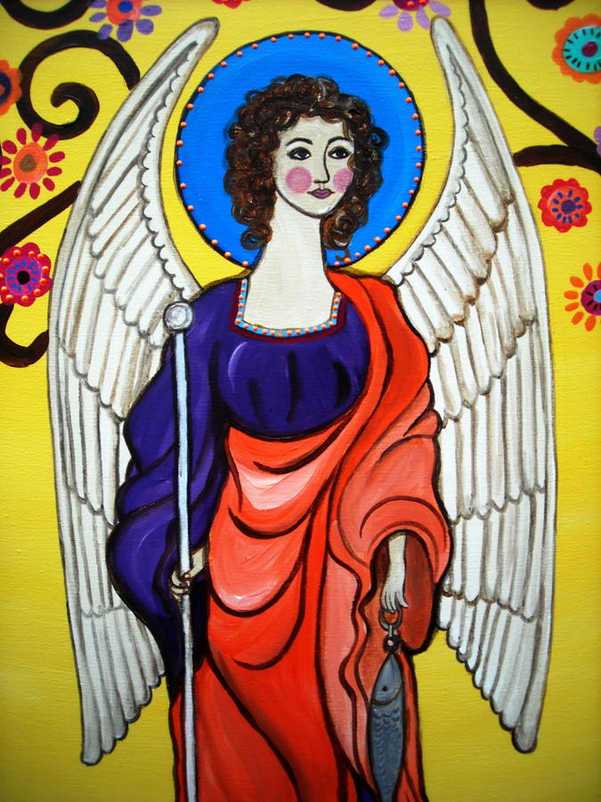 St Raphael Archangel Painting by Pristine Cartera Turkus