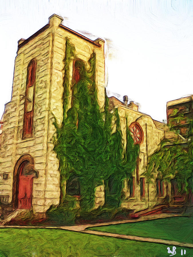 St. Stephens Anglican Church Painting by Wayne Bonney