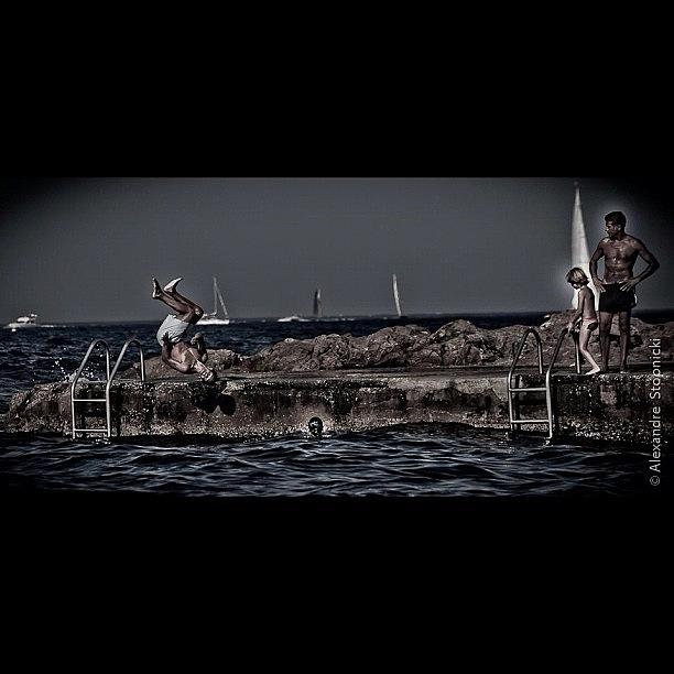 Boat Photograph - St Tropez Diving by Alexandre Stopnicki