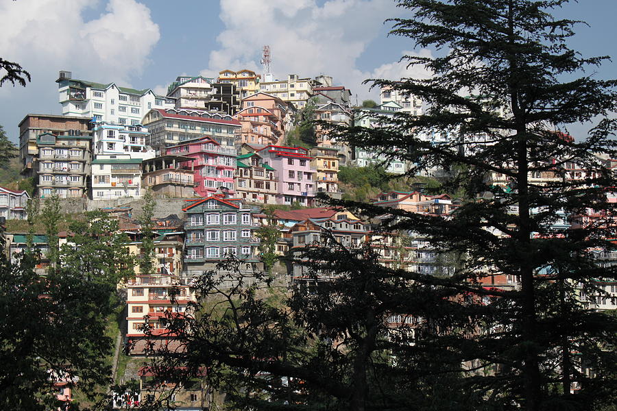 Stacked Houses In Shimla India Photograph by Rohit Chowdhry