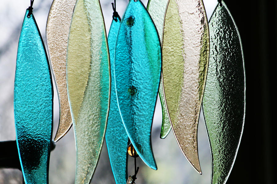 Stained Glass Windchime Photograph by Kathy Clark