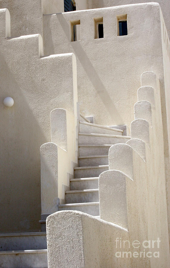 Stairs in Greece Photograph by Sabrina L Ryan