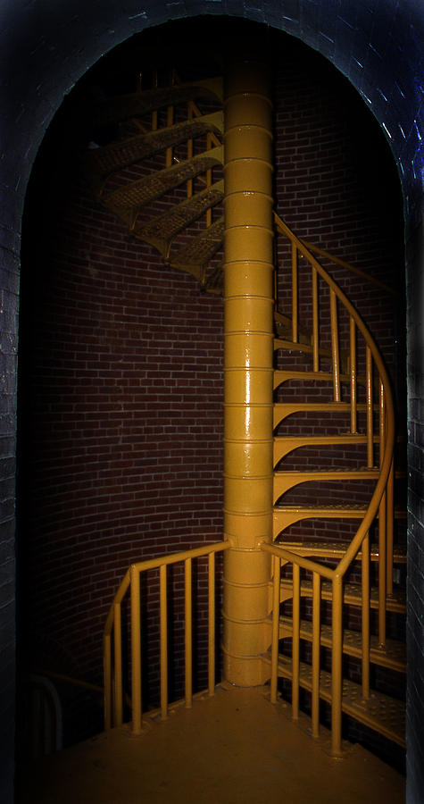 Lighthouse Photograph - Stairs To The Top by Skip Willits