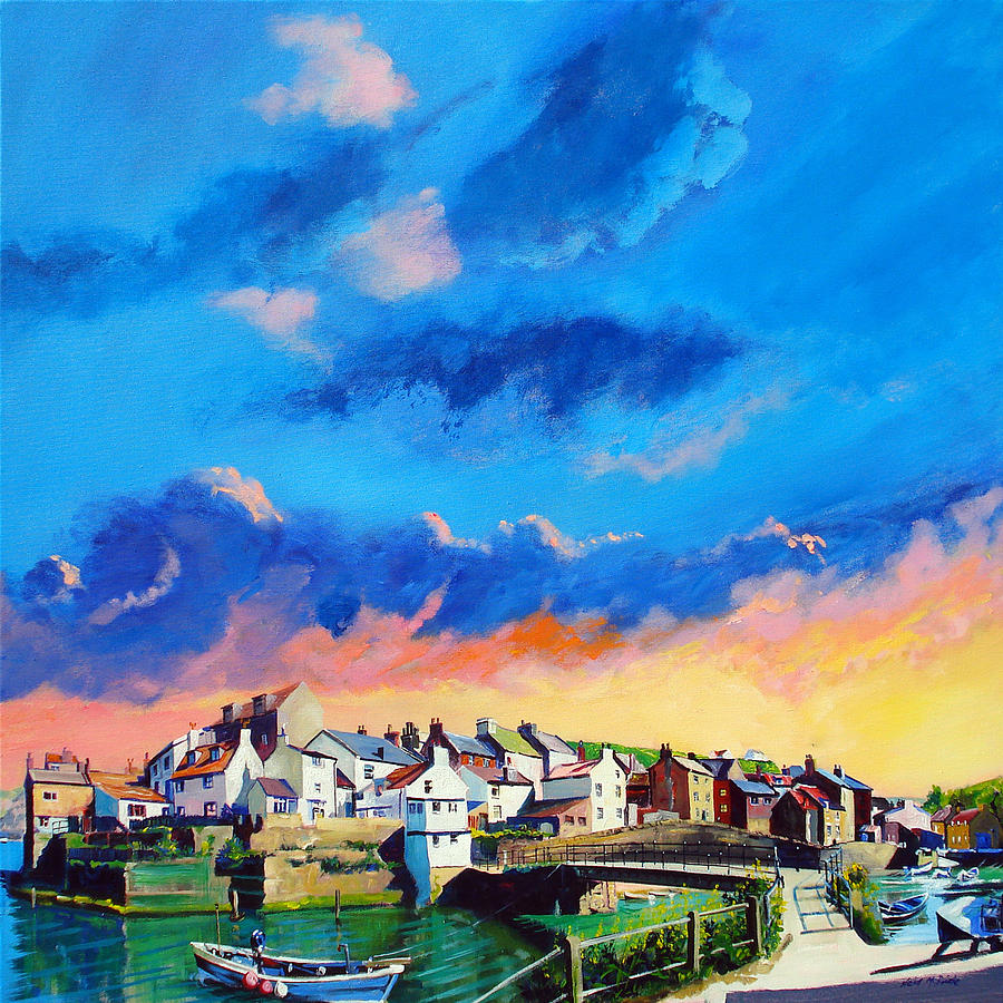 Staithes at sundown Painting by Neil McBride