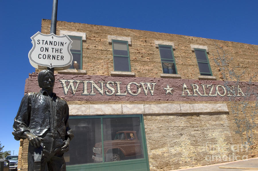 The Eagles Photograph - Standin On The Corner In Winslow Arizona by Bob Christopher