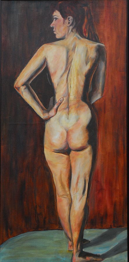 Standing Nude Painting by Bonnie Peacher