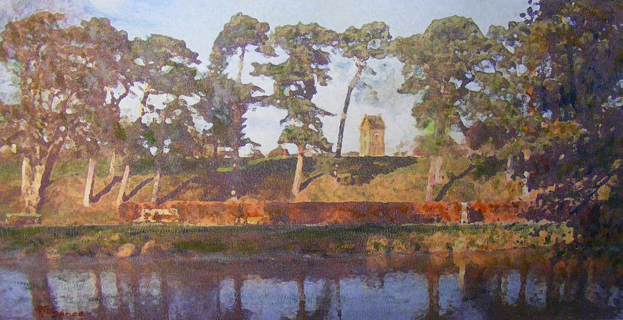 StAndrewsTower from Haylodge Park Painting by Richard James Digance