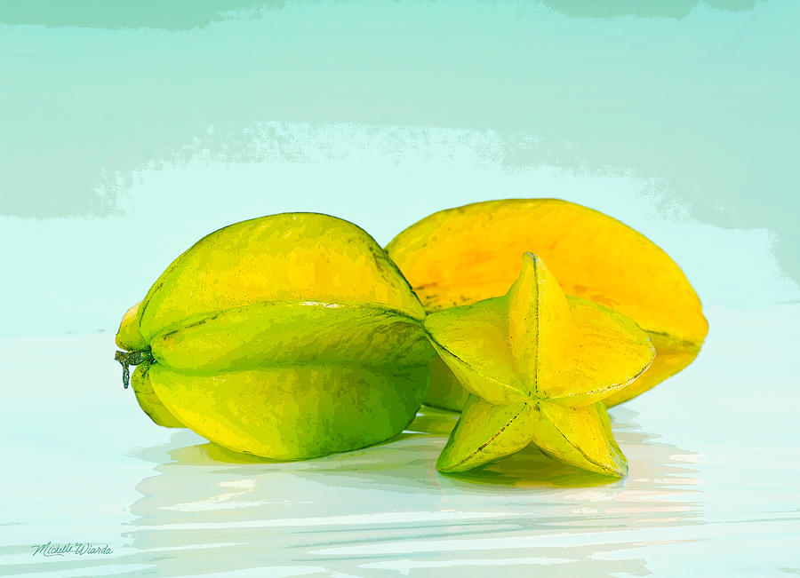 Fruit Digital Art - Star Fruit by Michelle Constantine