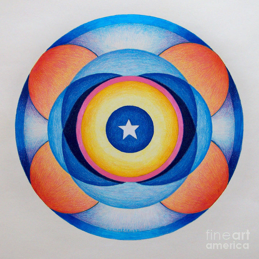 Star Mandala Drawing by Brian  Commerford