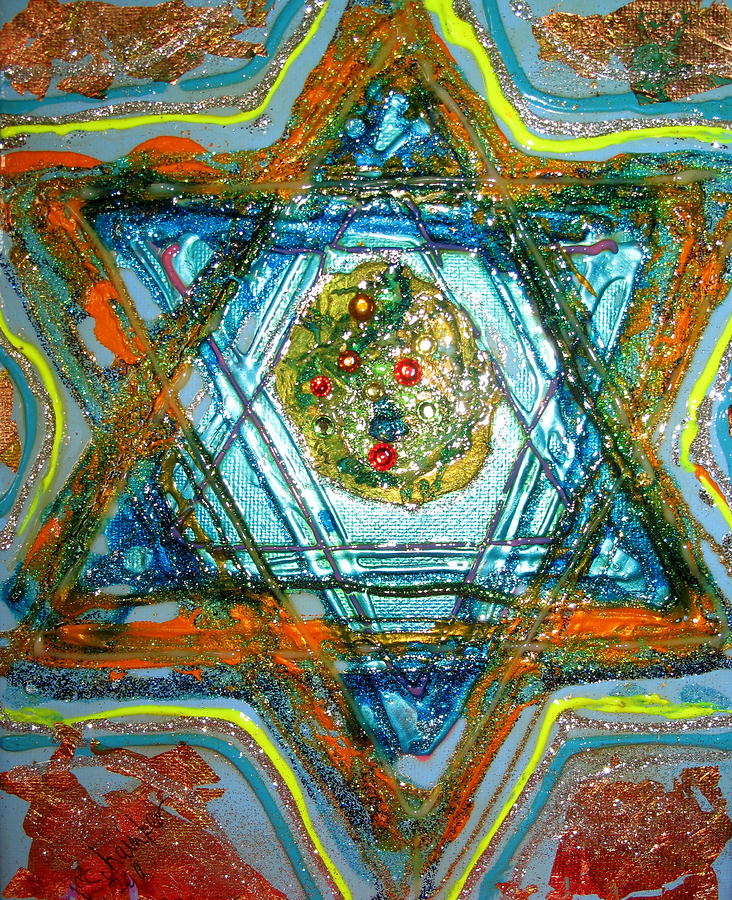 Star of David Series Painting by Veronique Schamber-Erlich - Fine Art ...