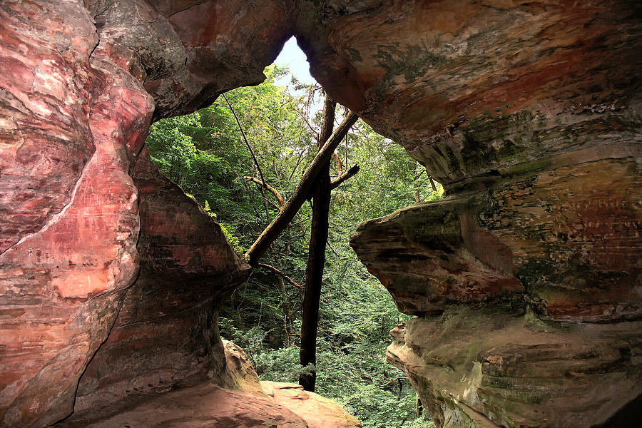 Star Shaped Cave Window Photograph by Richard Gregurich
