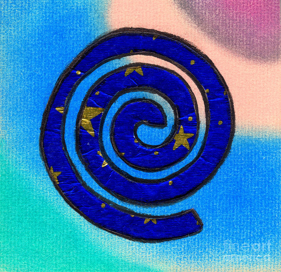 Star Spiral Mixed Media by Christine Perry