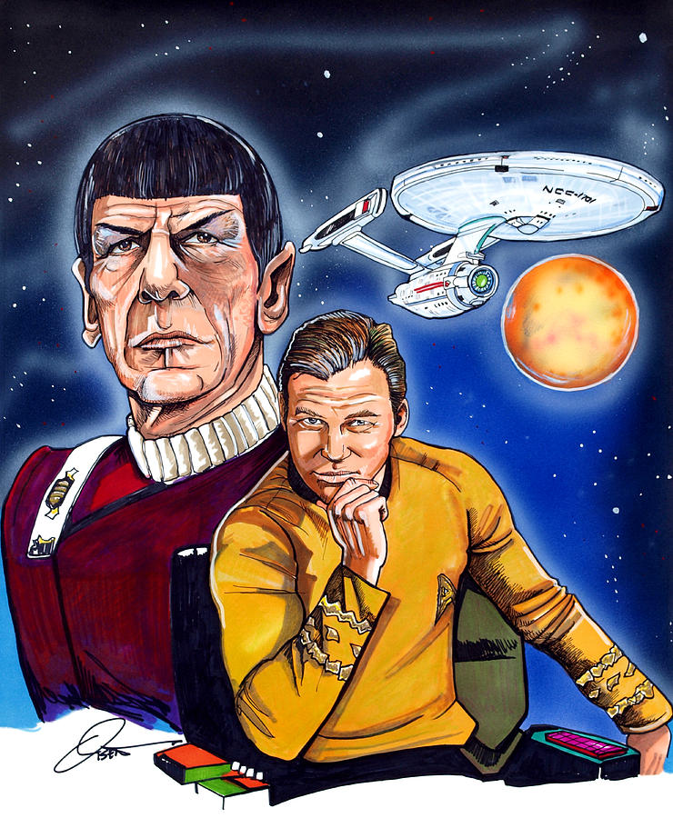 Star Trek Drawing by Dave Olsen