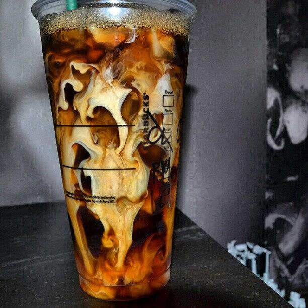 Owl Photograph - Starbucks New Tornado Iced Latte by DaNeil Olsen