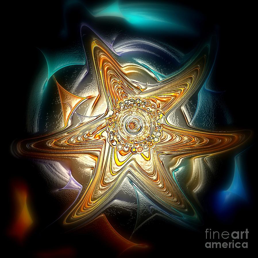 Abstract Digital Art - Starfish by Klara Acel