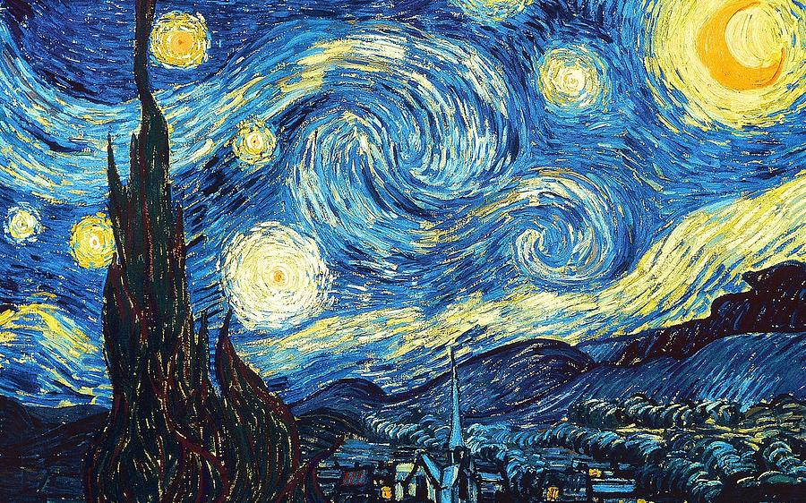 Vincent Van Gogh Painting - Starry night #2024 by Sumit Mehndiratta