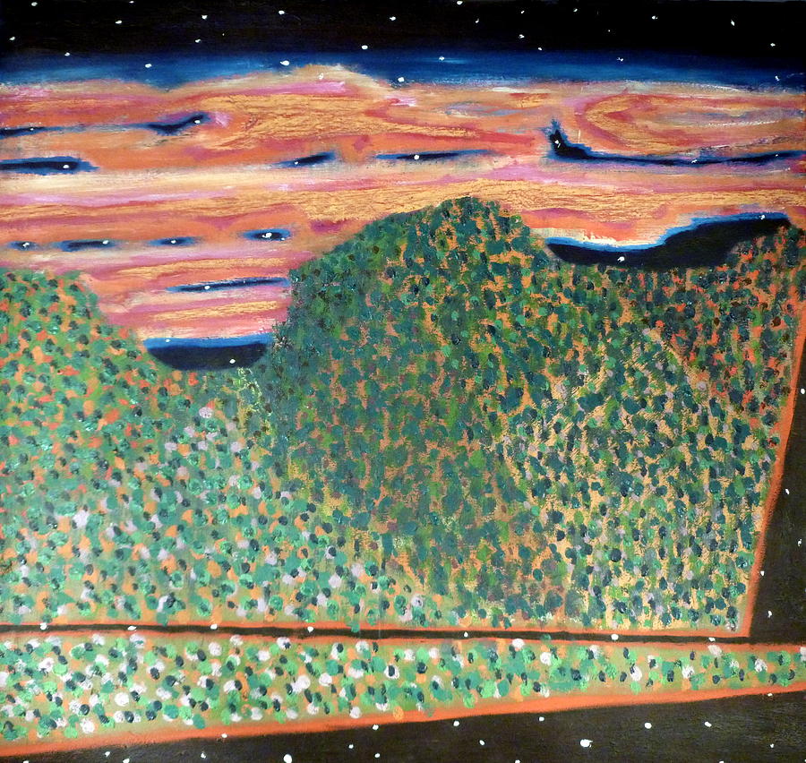 Stars In The Mountain  Painting by JC Armbruster