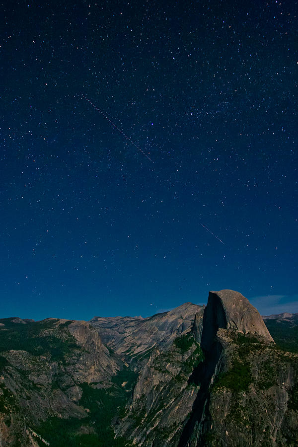 Stars Over Half Dome Photograph by Adam Pender