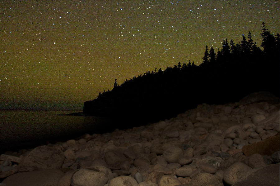 Stars over Otter Cliffs Photograph by Brent L Ander