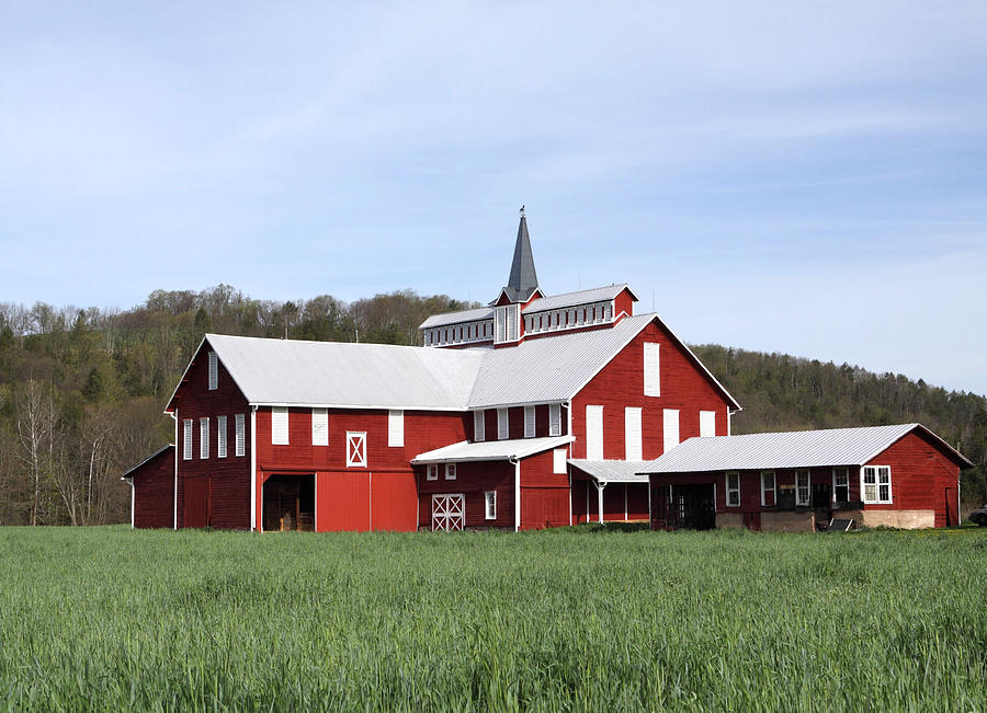 stately red barn with elongated clerestory cupola john stephens