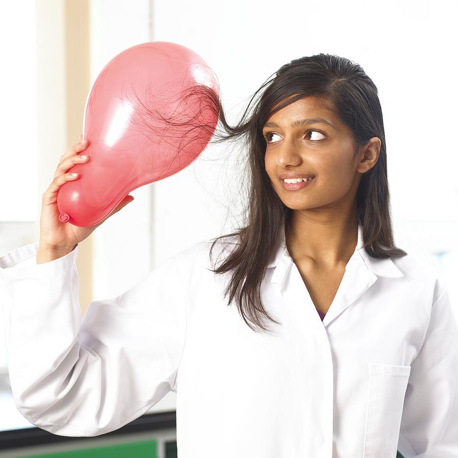 Science Electrical Demonstration Static Electricity Demonstration by Science Photo Library