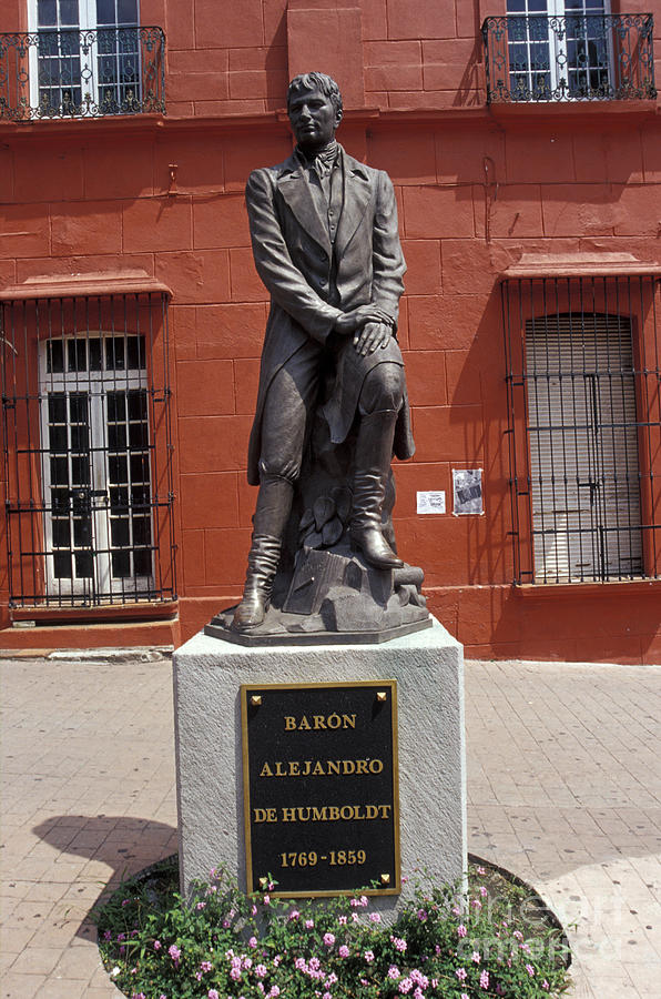 Mexico Photograph - STATUE OF ALEXANDER VON HUMBOLDT Cuernavaca Mexico by John  Mitchell