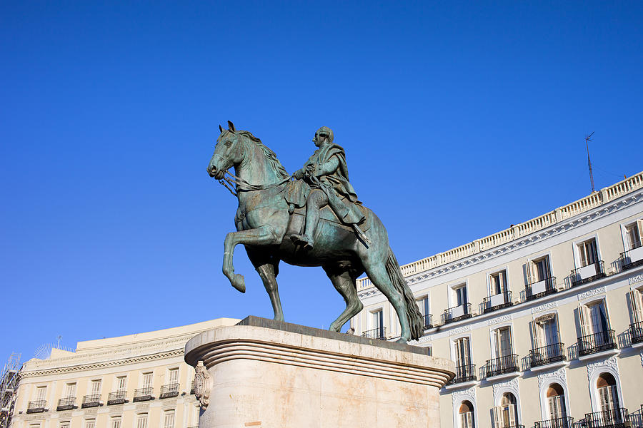 Statue of King Charles III in Madrid Photograph by Artur Bogacki