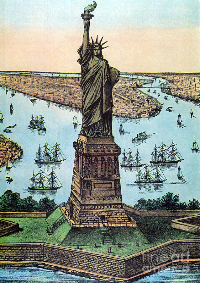 Statue Of Liberty, 1884 Photograph by Photo Researchers