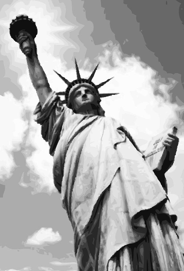 Statue of Liberty BW16 Photograph by Scott Kelley