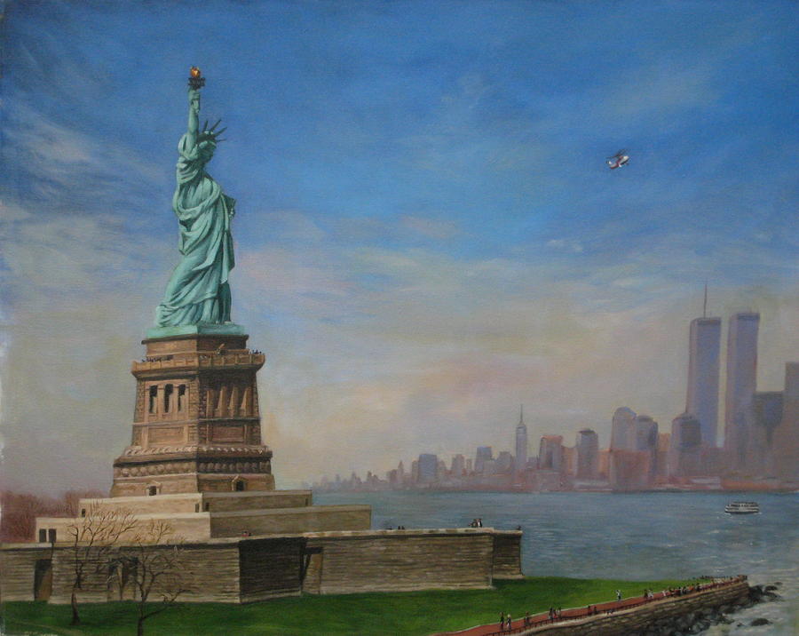 statue of liberty painting