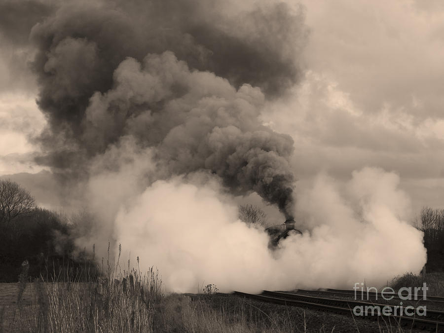 Steam in sepia Photograph by Steev Stamford
