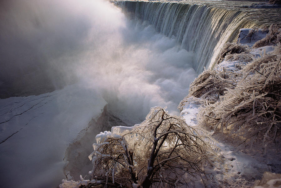 Steam Rising From Niagara Falls In Winter Photograph by Jupiterimages