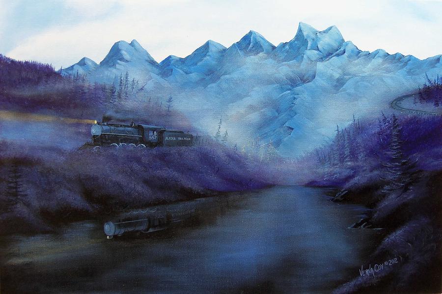 Steam  Smoke and Mist Painting by Verna Coy