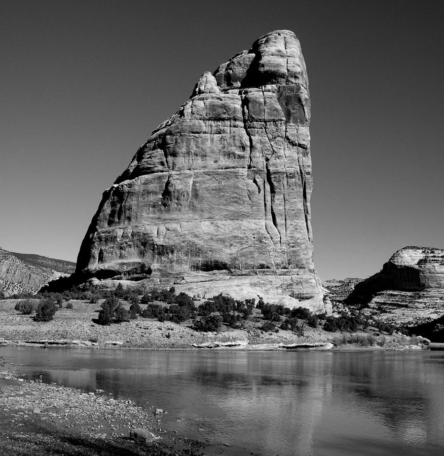 Steamboat Rock Black and White One Photograph by Joshua House
