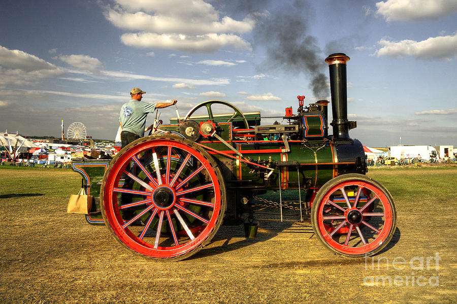 Traction Engine Photograph - Steaming Along by Rob Hawkins