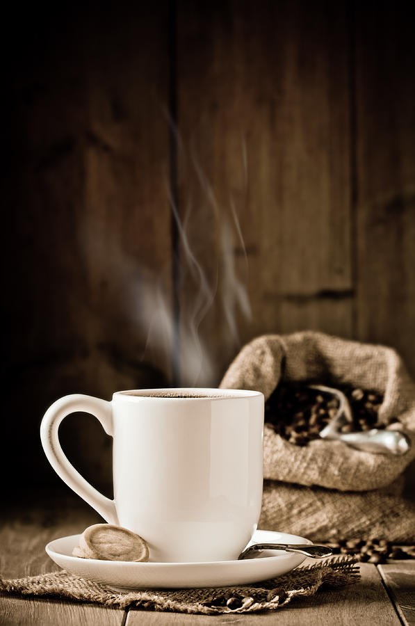 Coffee Photograph - Steaming Coffee by Amanda Elwell