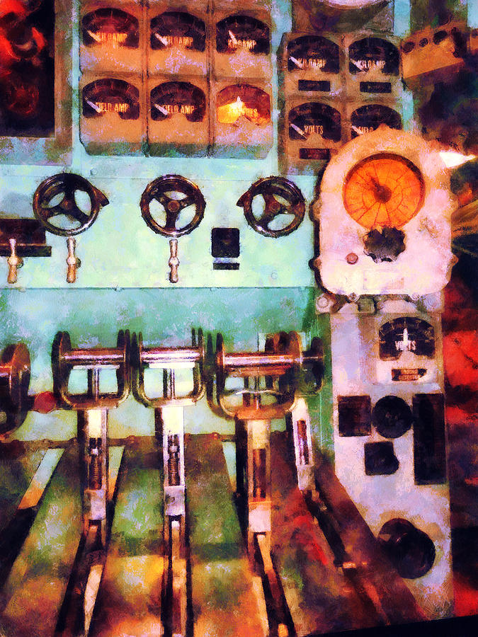 Steampunk - Electrical Control Room Photograph by Susan Savad