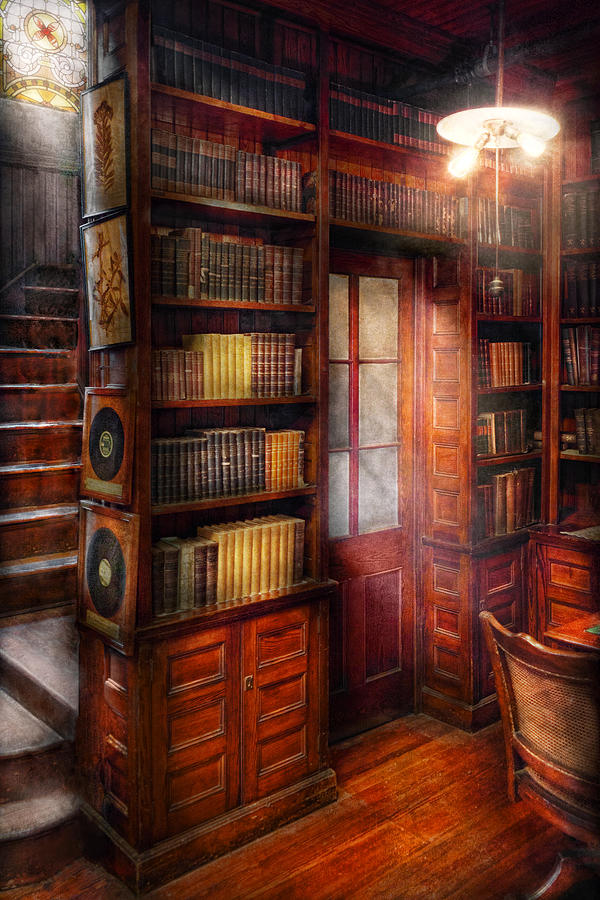 Steampunk - The semi-private study  Photograph by Mike Savad
